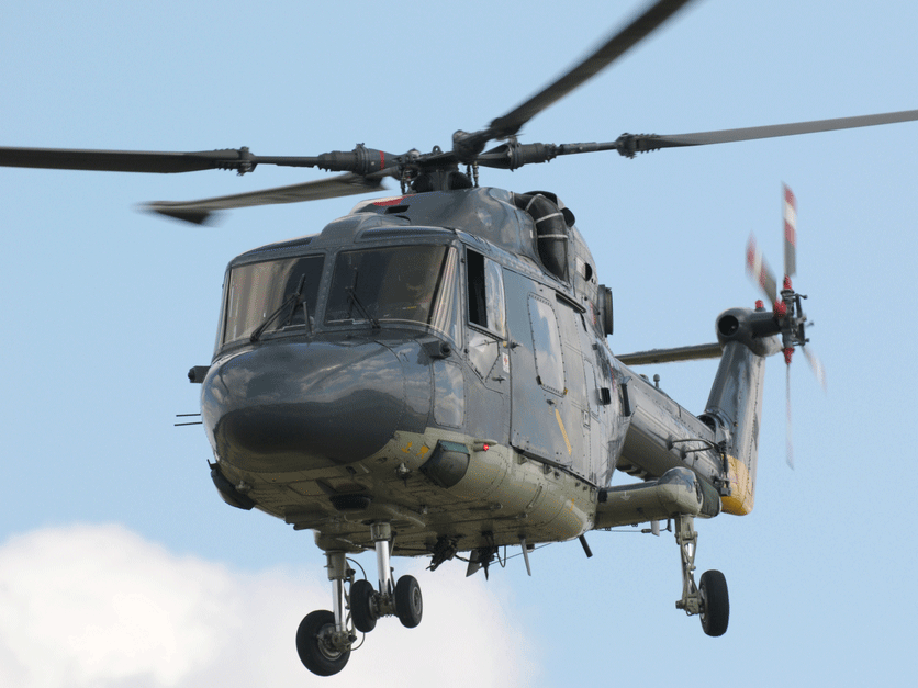 helicopter with metal finishing